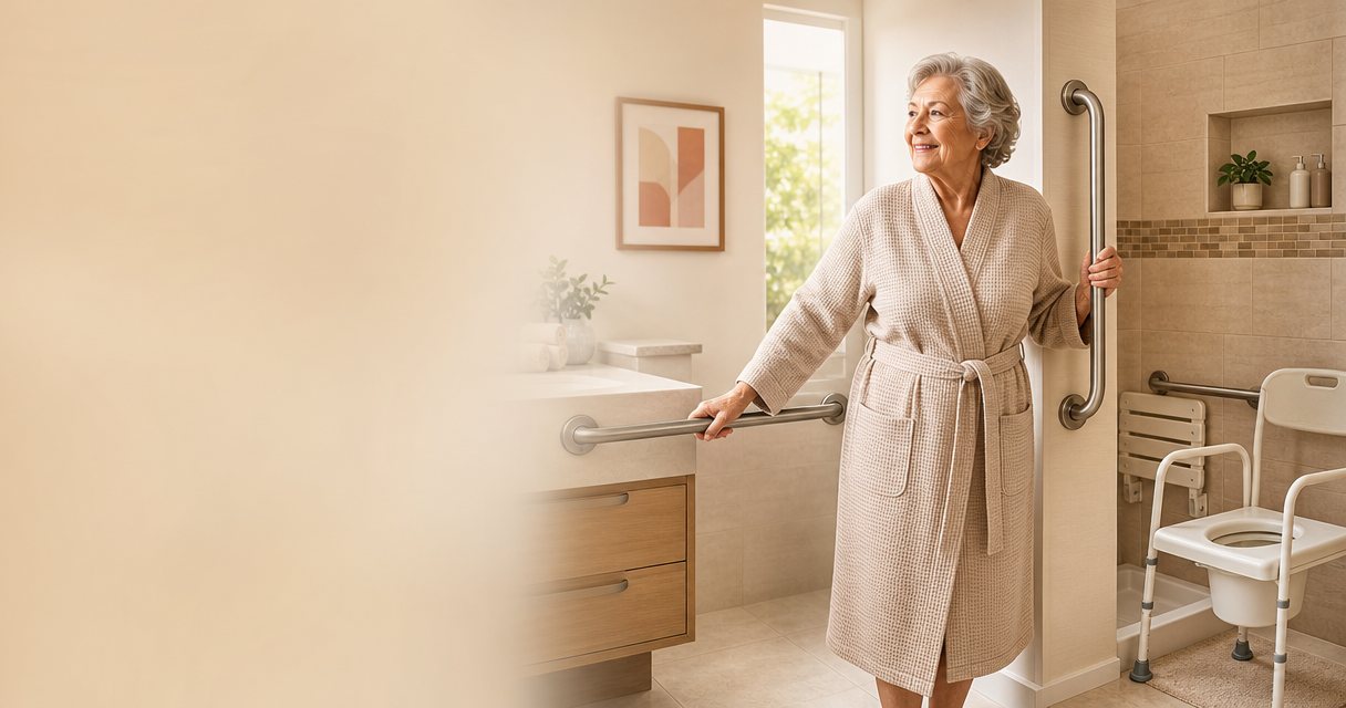 Daily living and bath safety equipment including grab bars and commodes &mdash; MediHarbor, Elmira NY