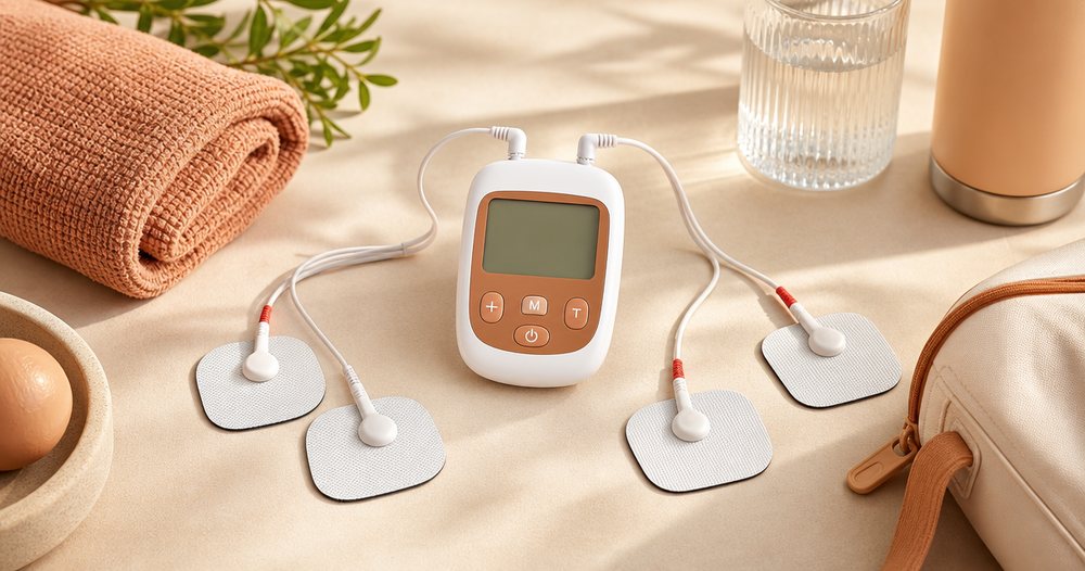 Neuromuscular Electrical Stimulators (NMES) — Electrode pads placed for muscle stimulation